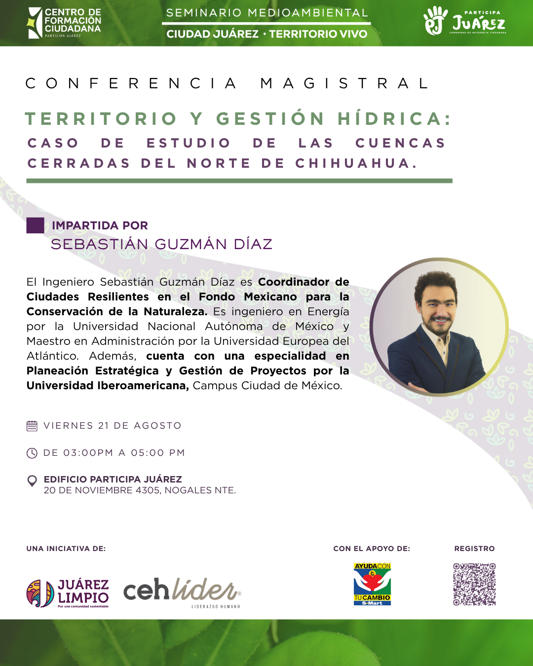 Portada: Conferencia: Territorio y gestión hídrica: Caso de estudio de las Cuencas Cerradas del Norte de Chihuahua