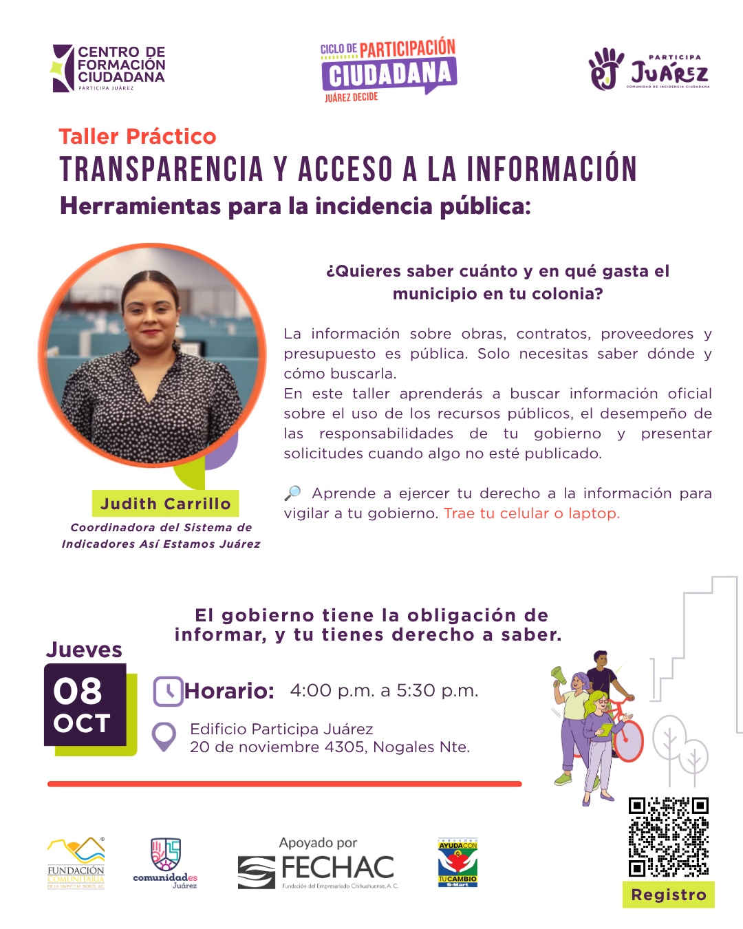 Flyer: Taller práctico sobre Transparencia