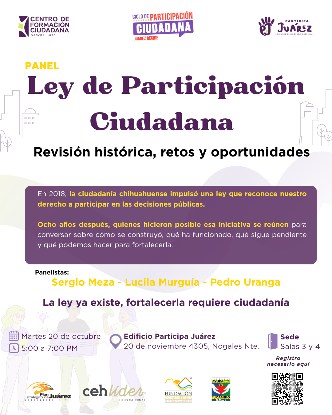 Flyer: Panel Ley de Participación ciudadana